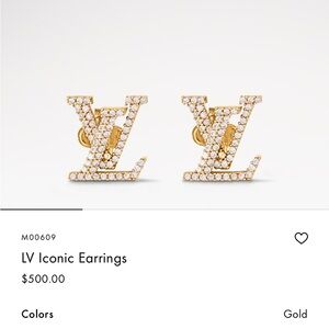 Louis Vuitton Gold Crystal Earrings